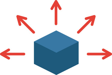 distribution icon simple element from blockchain vector image