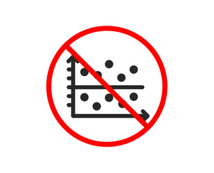 Dot plot graph icon presentation chart sign vector
