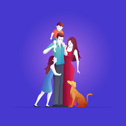 Happy family are standing pose vector