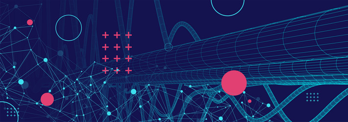abstract background with a wireframe dynamic vector image