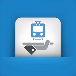 Travel icon train service vector