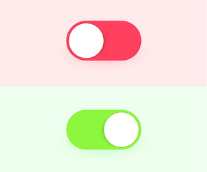 on and off toggle switch buttons modern devices vector