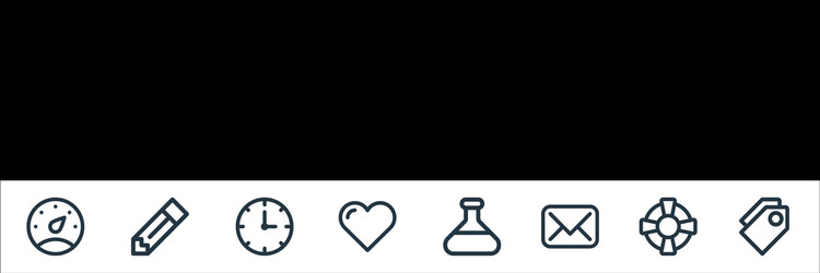 user interface line icons linear set quality vector image