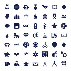 49 abstract icons vector