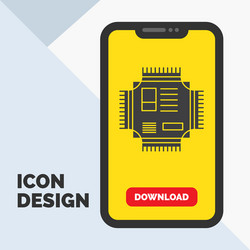 Chip cpu microchip processor technology glyph vector