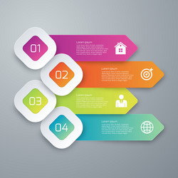 Infographics four options vector