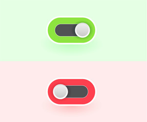 On and off toggle switch buttons modern devices vector