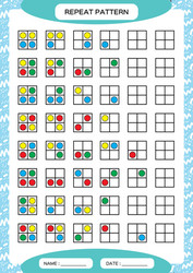 repeat pattern square grid with colorful circles vector image