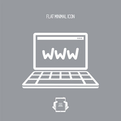 web connection - flat minimal icon vector image