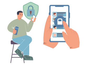 two factor authentication verification mobile vector image