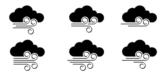 Cloud sun moon wind rain snow weather Royalty Free Vector