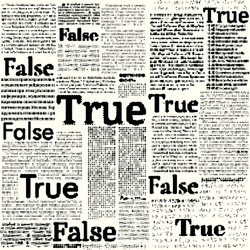 False & True Newspaper Pattern vector image