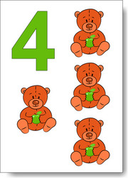 Mathematics cards for children play vector