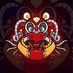 Monster steam punk for esport mascot design vector