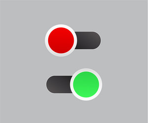 on and off toggle switch buttons modern devices vector