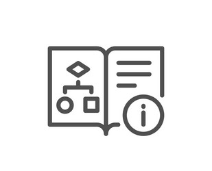 technical algorithm line icon project vector image