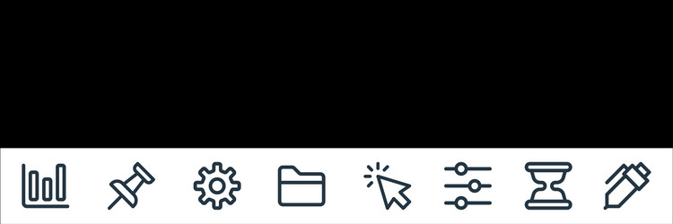 user interface line icons linear set quality vector image
