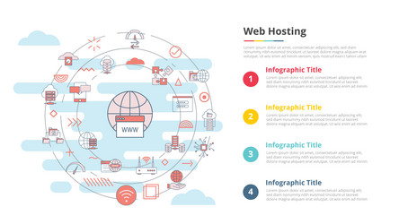 Web or website hosting concept for infographic vector