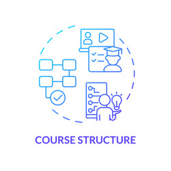 2d gradient thin linear icon course structure vector image