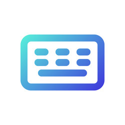 keyboard pixel perfect gradient linear ui icon vector image