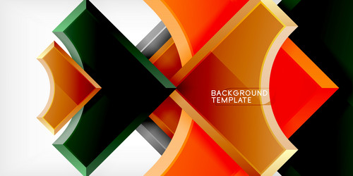 square arrow shapes with round elements vector image