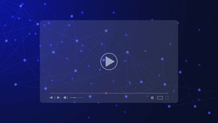 Video streaming with dots and lines connection vector