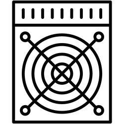 Asic miner icon blockchain related vector