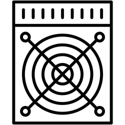 asic miner icon blockchain related vector