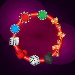 casino games elements isolated icon vector