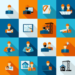 People aging process flat icons set Royalty Free Vector
