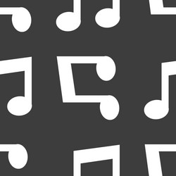 music note web icon flat design seamless pattern vector image