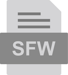sfw file document icon vector image