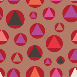 Triangles in dots seamless repeat pattern print vector