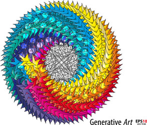 abstract color generative art object vector image