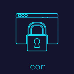 turquoise line secure your site with https ssl vector image