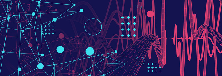 abstract background with a wireframe dynamic vector image