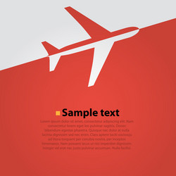 Red plane over white background Royalty Free Vector Image