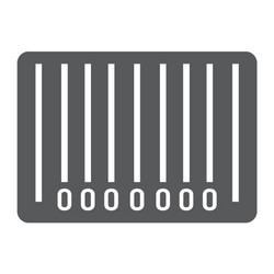 barcode glyph icon e commerce and marketing vector