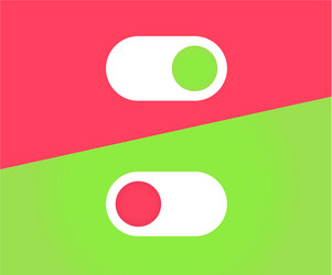 on and off toggle switch buttons modern devices vector image