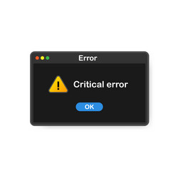 System error icon failure pc interface vector