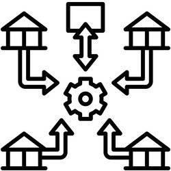 centralized ledger icon blockchain related vector image