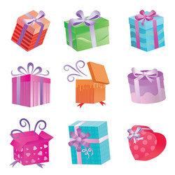 Gift boxes set vector