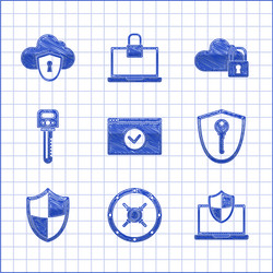 set secure your site with https ssl safe laptop vector image