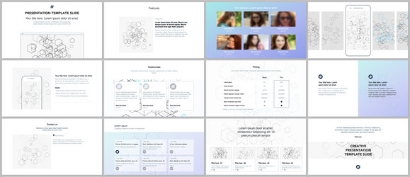 Minimal presentations portfolio templates vector