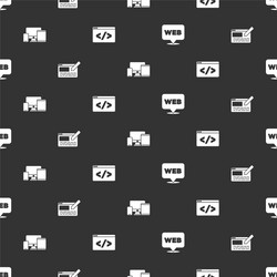 set web and graphic design ui or ux monitor vector image