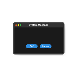 system error icon failure pc interface vector image