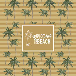 Welcome to beach summer card vector