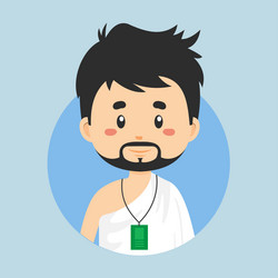 Avatar of a muslim character vector