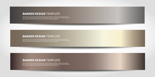 banners with abstract background bronze vector