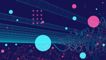 Dynamic Abstract Network Background vector image